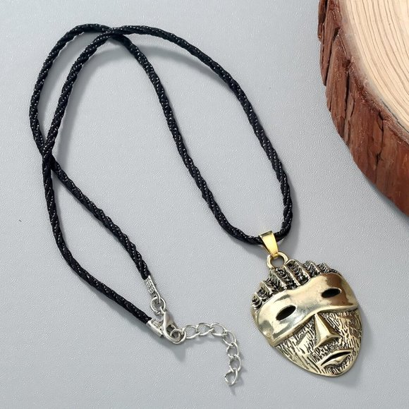 Viking Necklace Mask • Retro Odin Rune Symbol • Antique Slavic Nordic Amulet - Picture 4 of 8